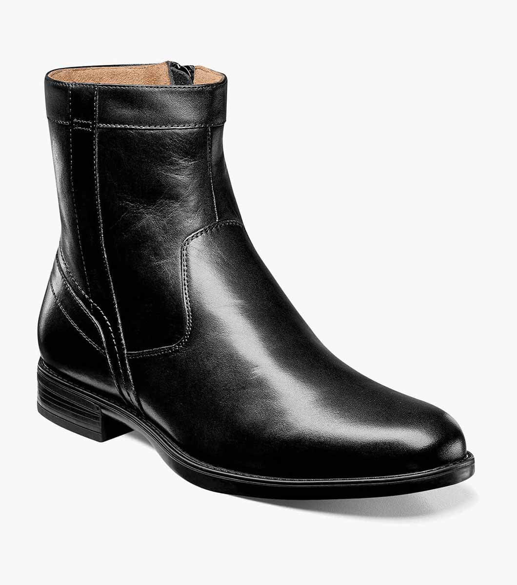 MIDTOWN Plain Toe Zipper Boot