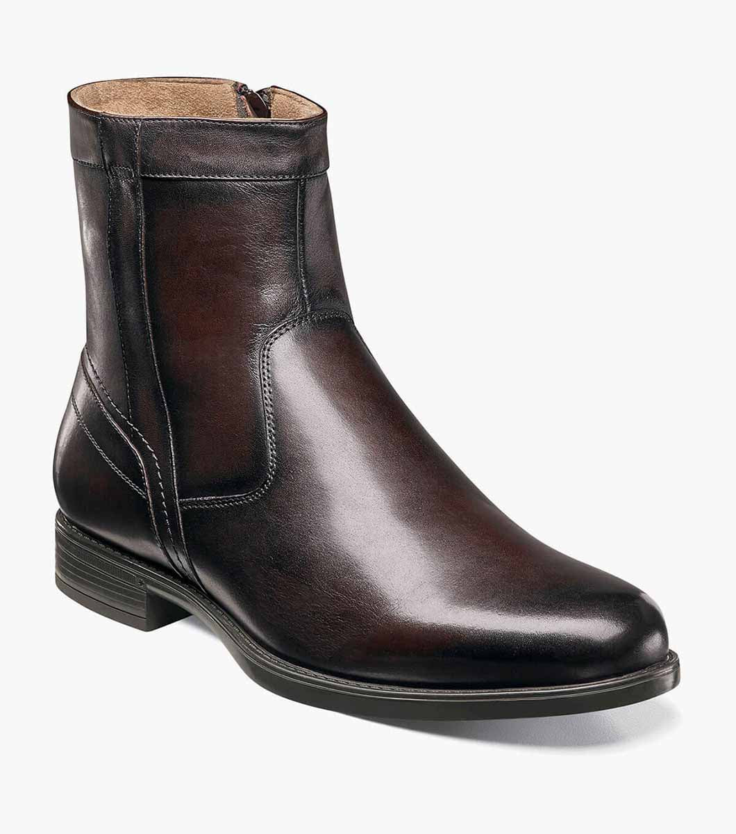 MIDTOWN Plain Toe Zipper Boot