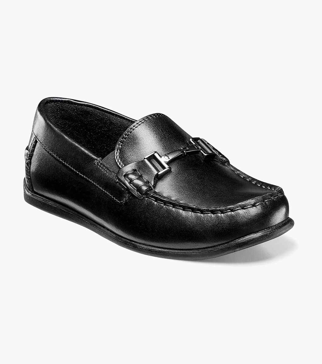 JASPER JR. Boys Moc Toe Bit Loafer
